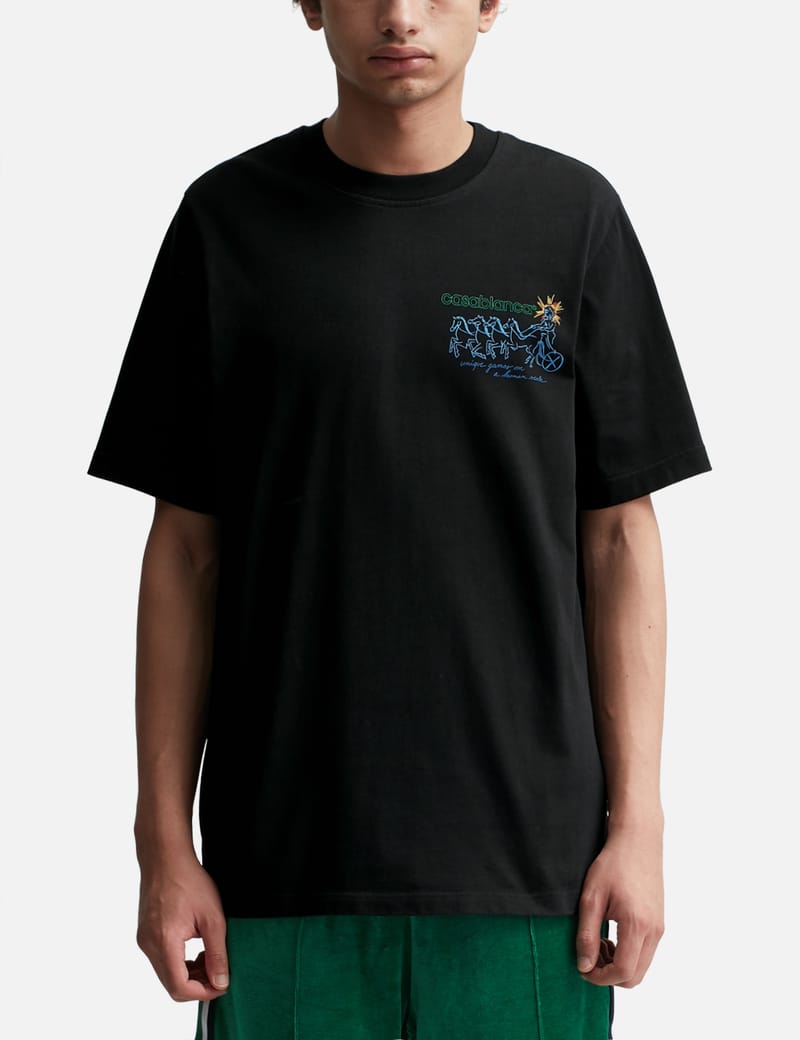 【関送無料】 Casablanca LA Night Printed ロゴ 半袖 Tシャツ Casablanca - LA Night Printed T-shirt | HBX - Globally