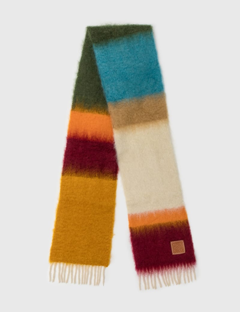 【美品】LOEWE ロエベ モヘアストライプスカーフ 楽天市場】LOEWE ロエベ Mohair WoolStrip Scarf ストライプ