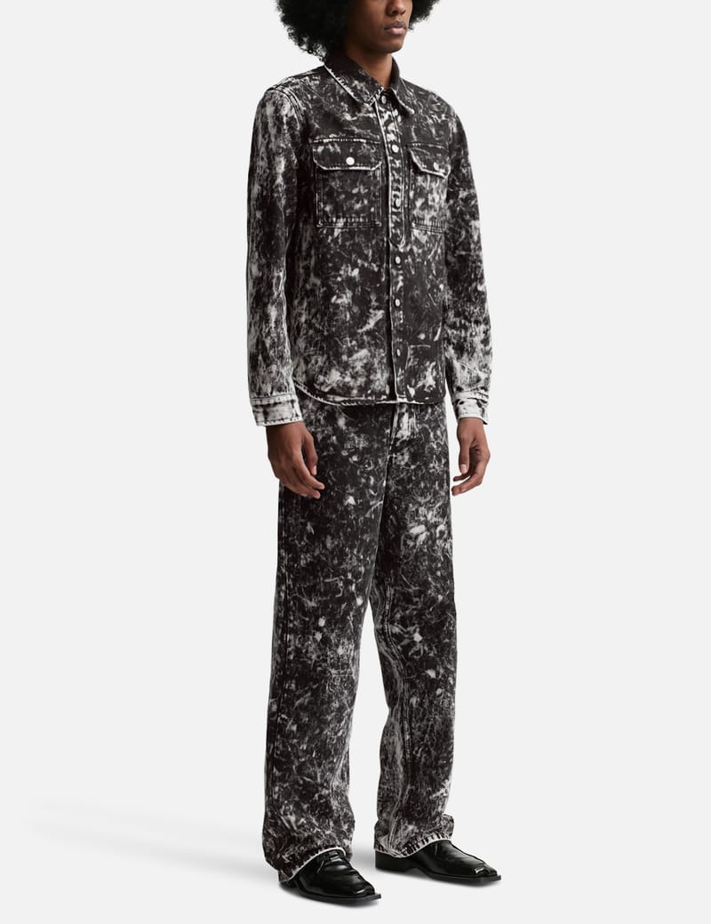 dries van noten ストレート　デニム　ブラック Dries Van Noten - デニム コットン ストレート ジーンズ | HBX