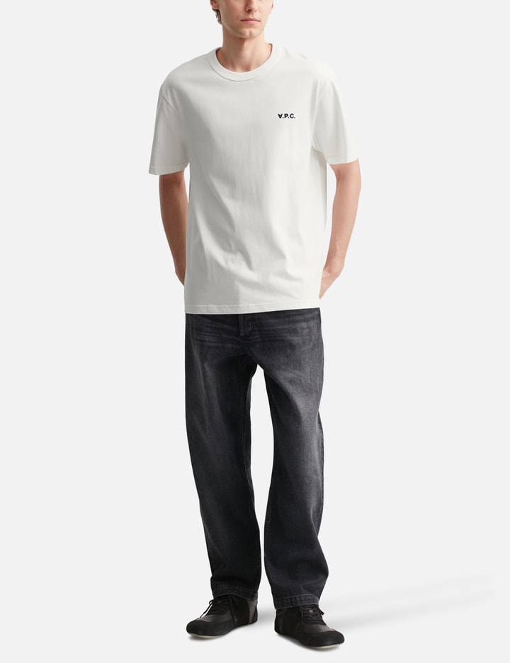 Boxy P A.P.C. Boxy Petit VPC T-Shirt - Organic cotton boxy tee with velvet V.P ...