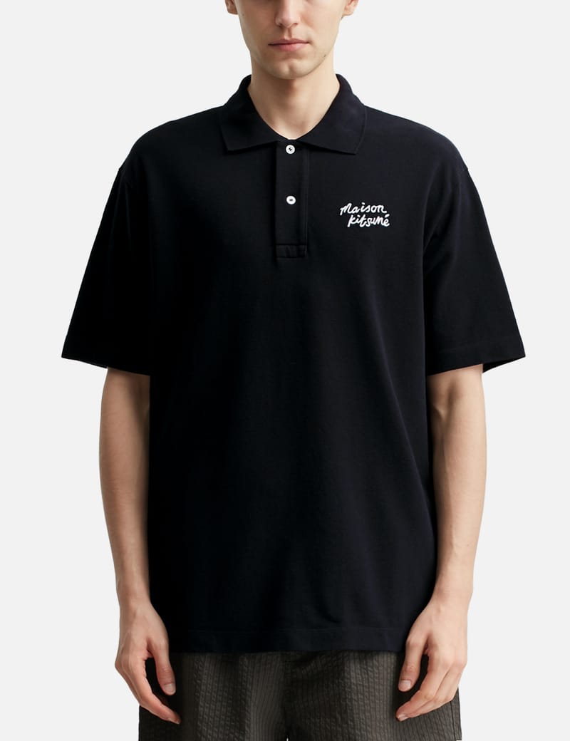 トップス maison kitsune double fox polo Maison Kitsuné - Double Fox Head Patch Polo | HBX - Globally