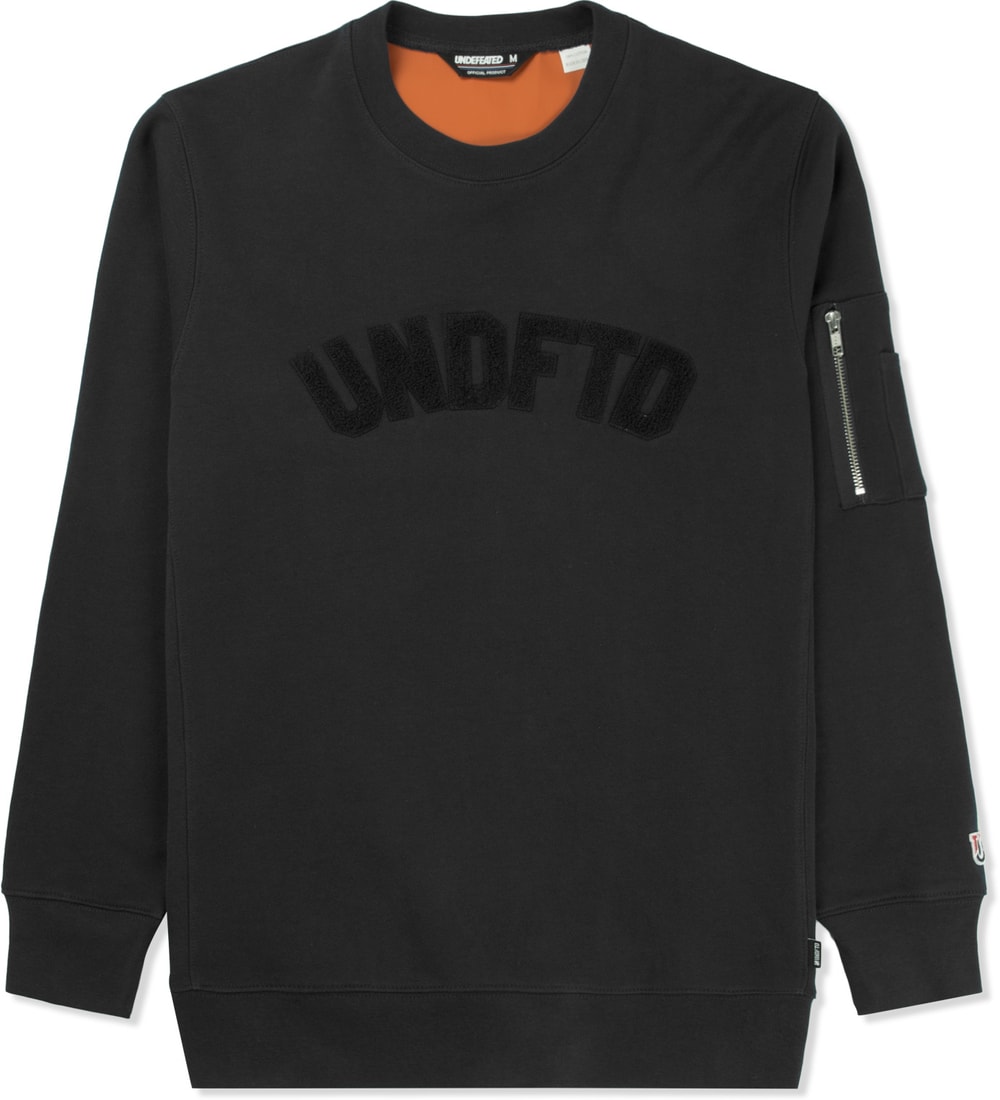 Undefeated - Black Flight Crewneck Sweater | HBX