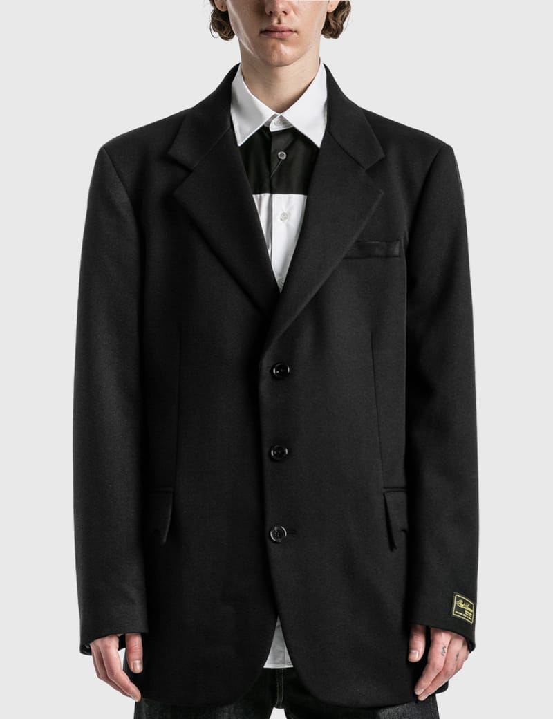 RAF SIMONS | UNIFORM POCKETS & PRINT BLAZER ブレザー Raf Simons - OVERSIZED BLAZER WITH UNIFORM POCKETS | HBX