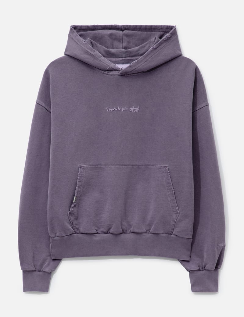 TwoJeys Pigment Dyed Purple Icon Hoodie - Heavyweight vintage
