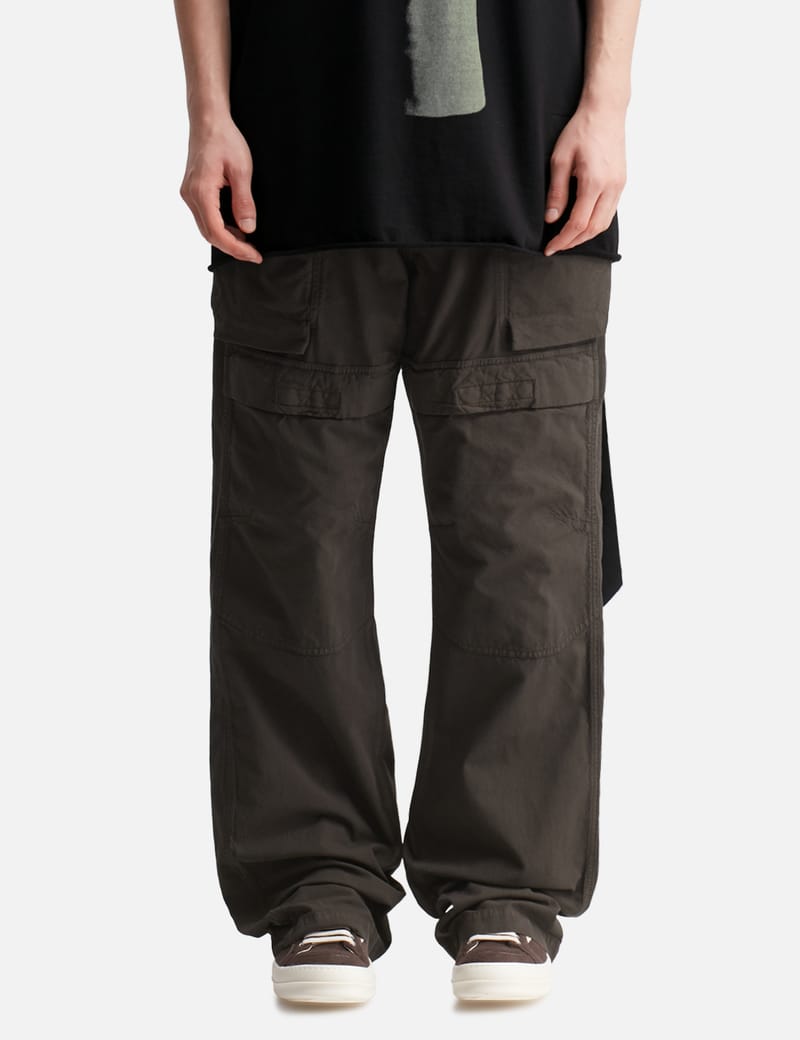 Rick Owens Drkshdw Stefan Cargo - Dark Dust low-rise cargo pants | HBX