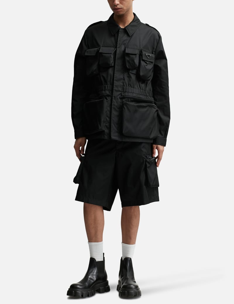 Prada - Side Zip Detail Nylon Shorts | HBX - ハイプビースト ...