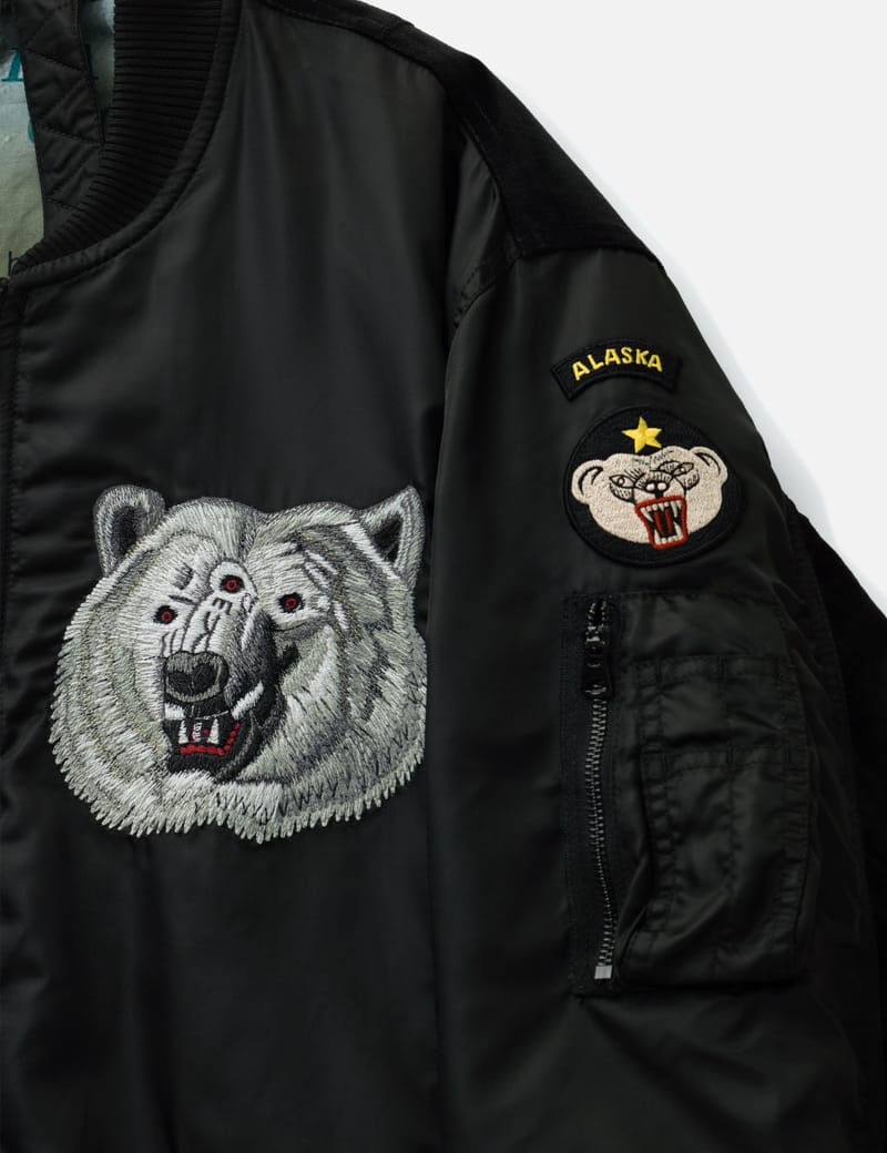Maharishi The Alaskan Tour Embroidered Velvet Jacket - Black