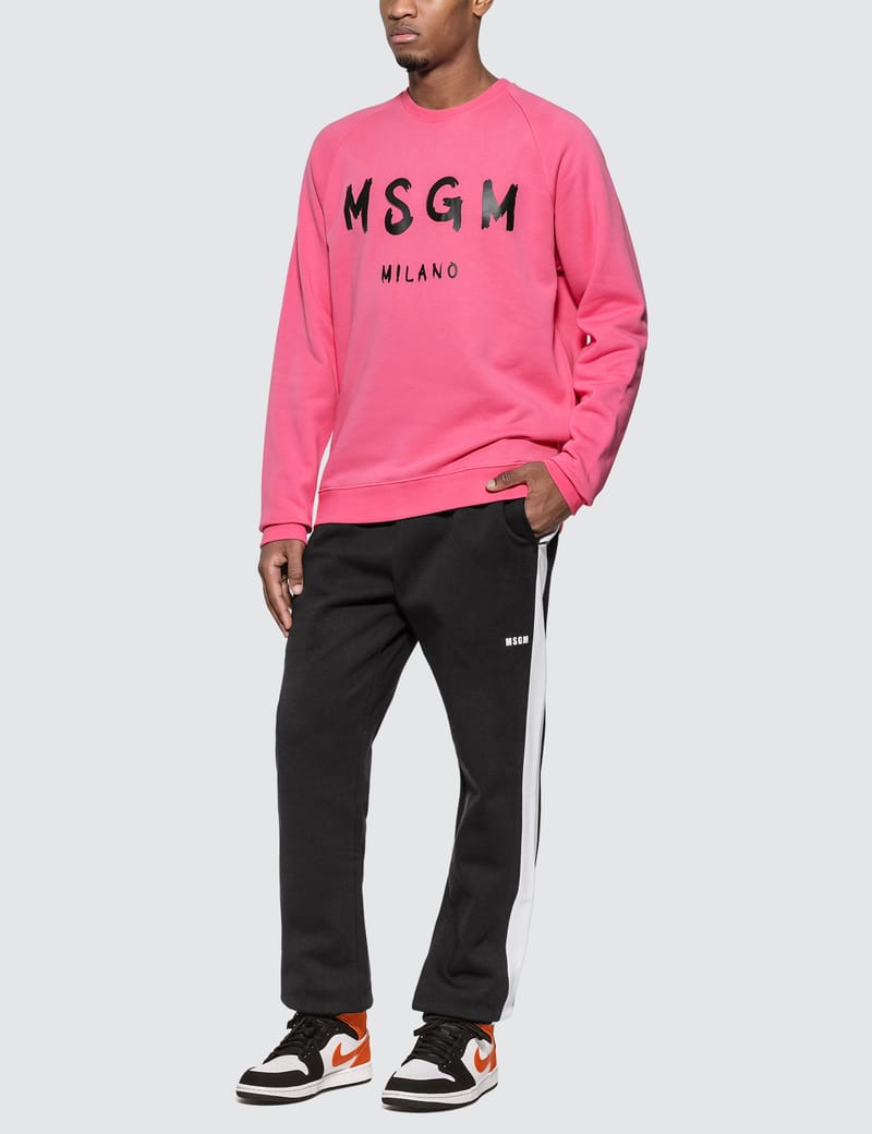 MSGM - Brush Stroke Logo Sweatshirt | HBX - Globally Curated