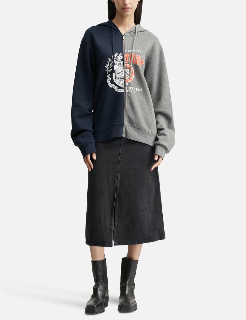 A.P.C. A.P.C. x Marc Jacobs Split Crest Zip-up Hoodie - Two-tone