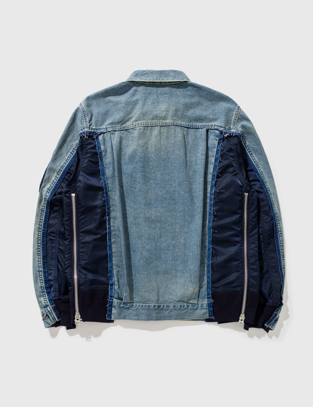 Sacai - Denim MA-1 Jacket | HBX - HYPEBEAST 為您搜羅全球潮流時尚品牌