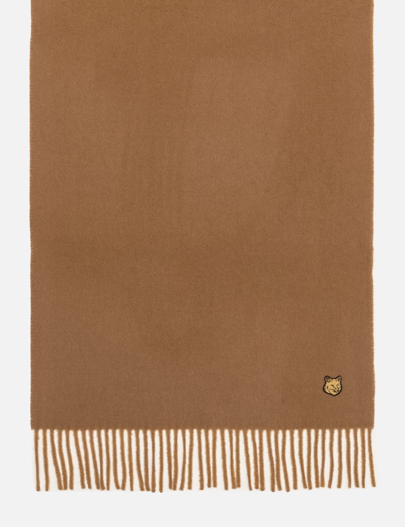 Maison Kitsuné - Bold Fox Head Patch Scarf | HBX - Globally