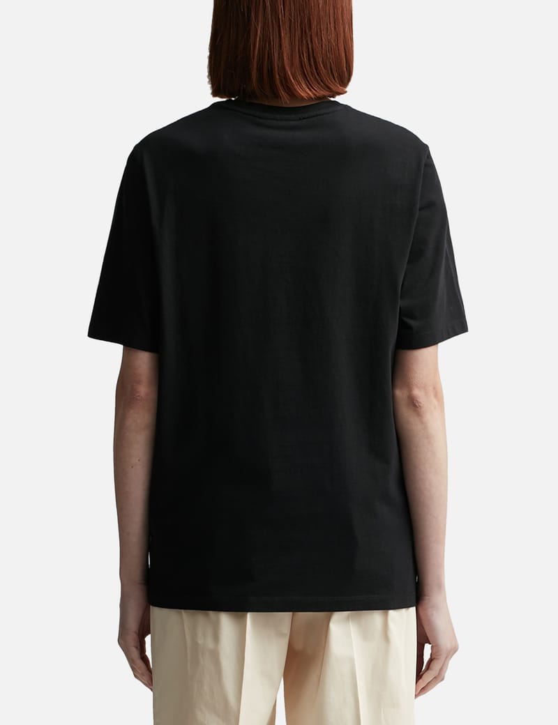 ★MAINBOOTH★[Pat&Mat] Pat Hood T-shirt(BLACK)★正規品/人気 SPEEDY FOX PATCH COMFORT TEE-SHIRT | Maison Kitsuné