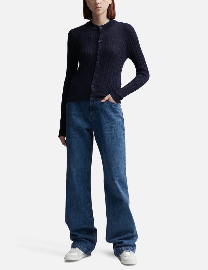 Ami - CABLE KNIT CARDIGAN | HBX - Globally Curated Fashion
