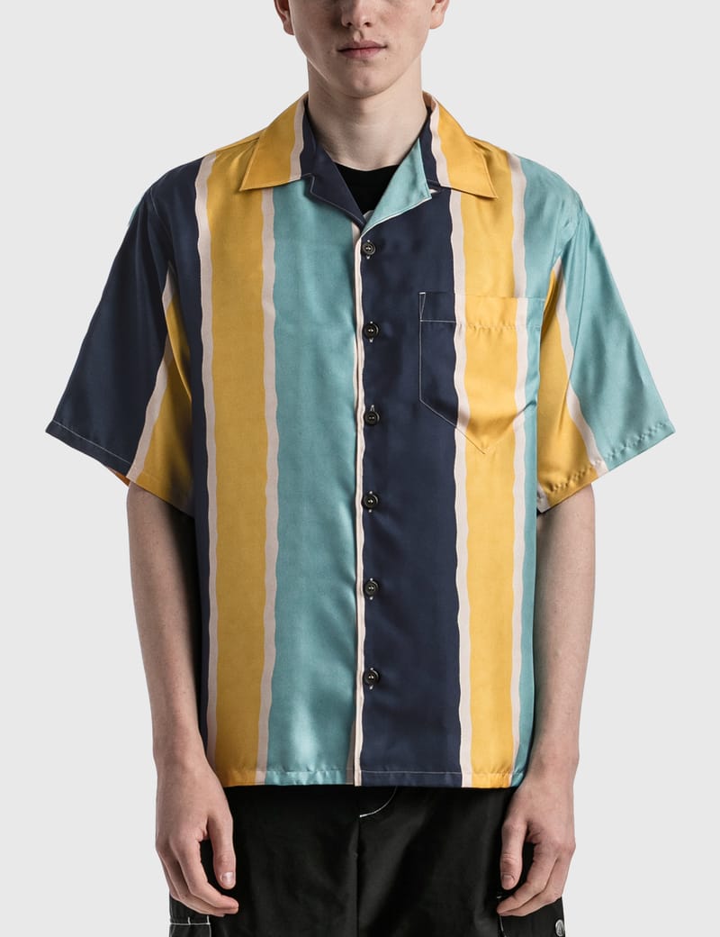 Prada - Short-Sleeved Printed Silk Twill Shirt | HBX - Globally