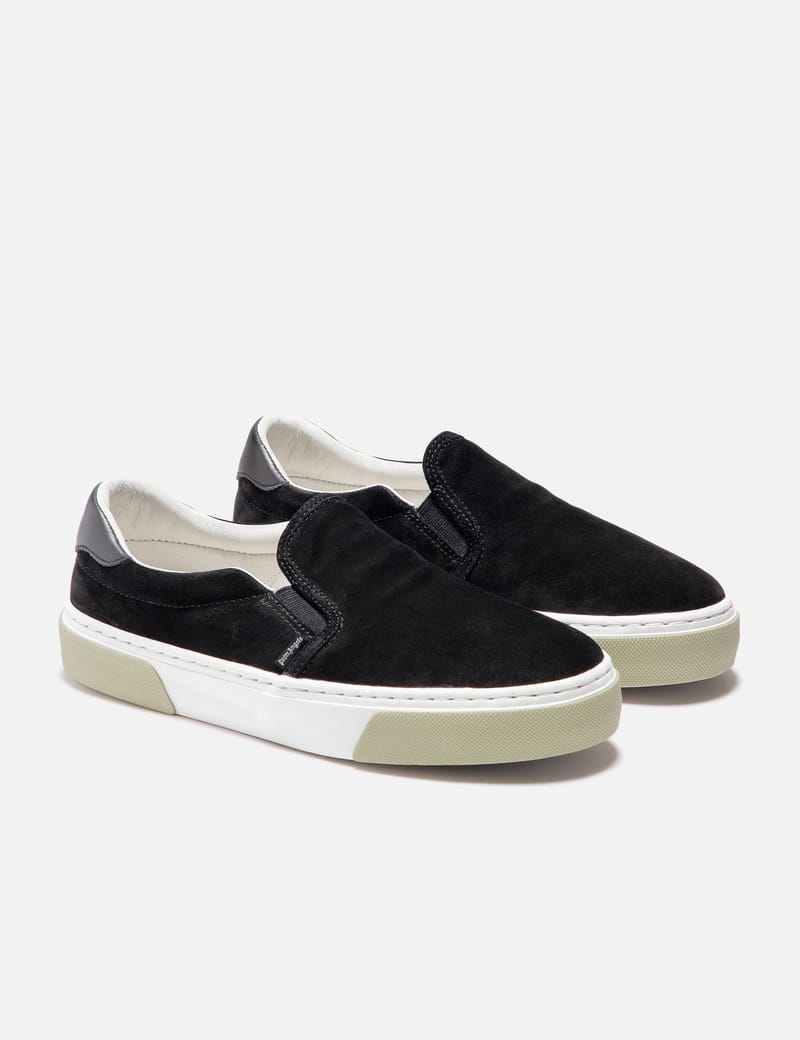 【関税込み】Palm Angels ブラック スリッポンスニーカー Palm Angels - Suede Slip-On | HBX - Globally Curated Fashion