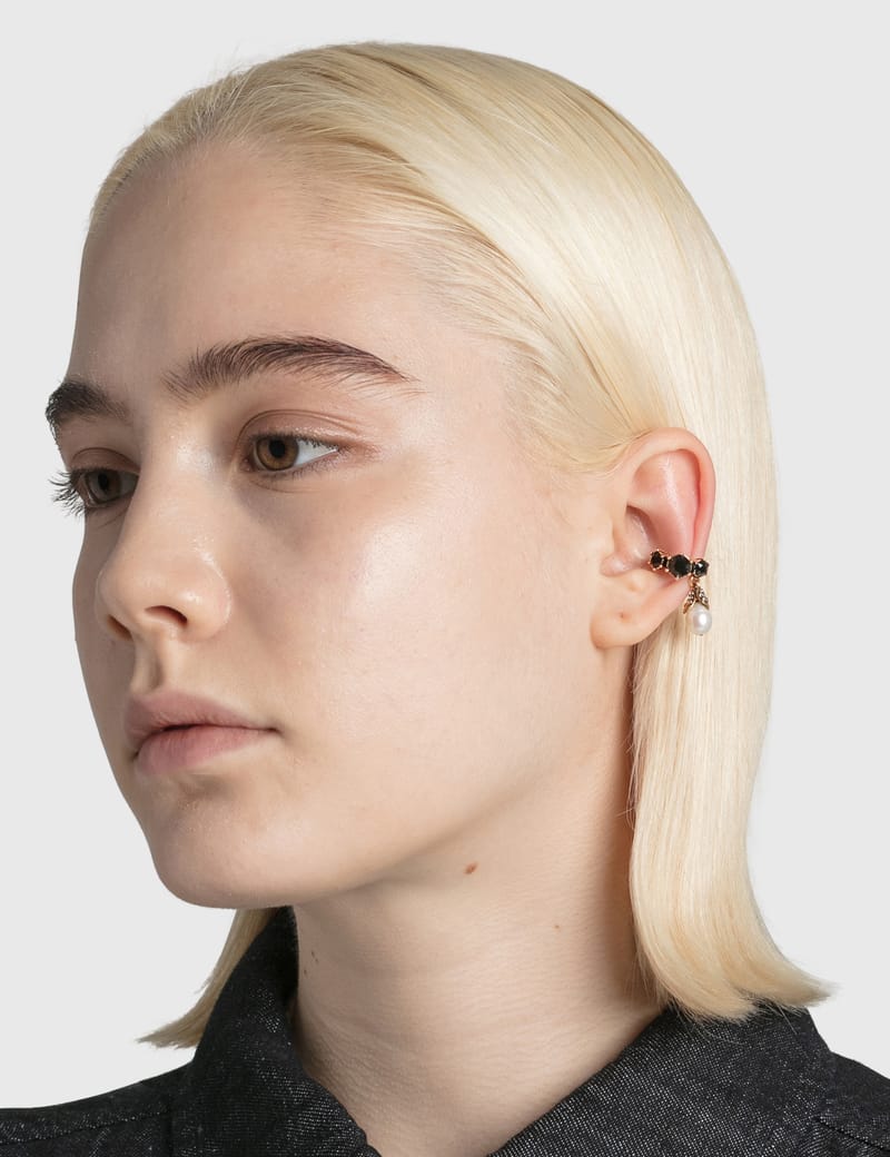 alexander mcqueen ピークチェーンフープ ピアス_Brass フープ alexander mcqueen(アレキサンダーマックイーン) ピアス
