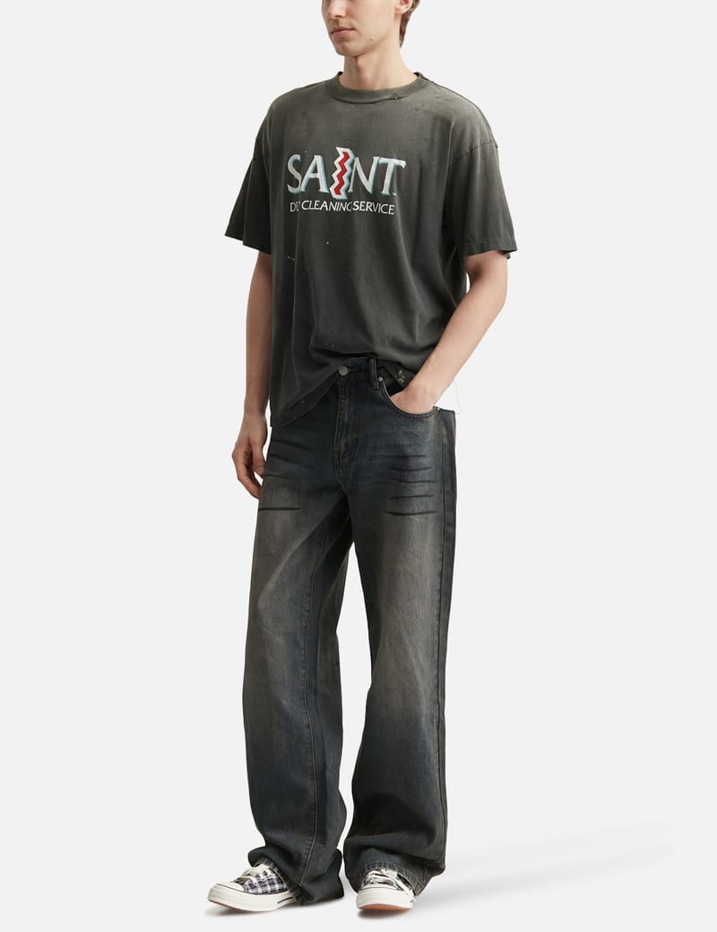 Saint Michael Saint Short Sleeves T-Shirt - Distressed wide-fit