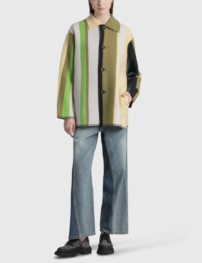 Perverze Blanket Coat In Green | ModeSens