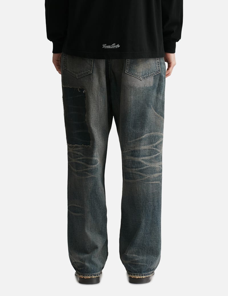 NEIGHBORHOOD Savage Denim DP Wide Pants - 12oz selvedge 靛藍復古寬