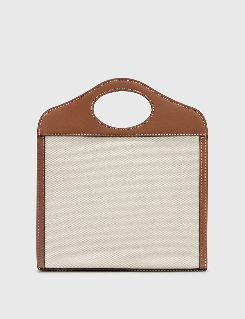 Burberry - Mini Two-tone Canvas and Leather Pocket Bag | HBX