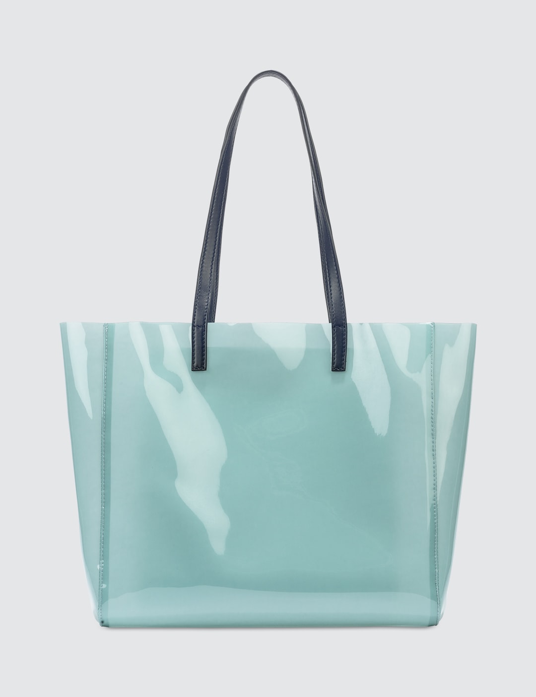 Stella McCartney - Pastel Blue Clear Logo Tote Bag | HBX - Globally ...