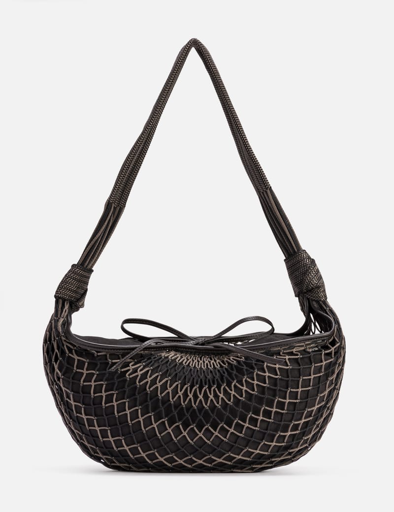 Lemaire Croissant Filt Bag - 2-in-1 nylon net bag with removable