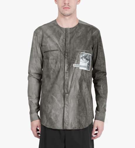 Damir Doma - Slate Grey SALIX Collarless Shirt | HBX