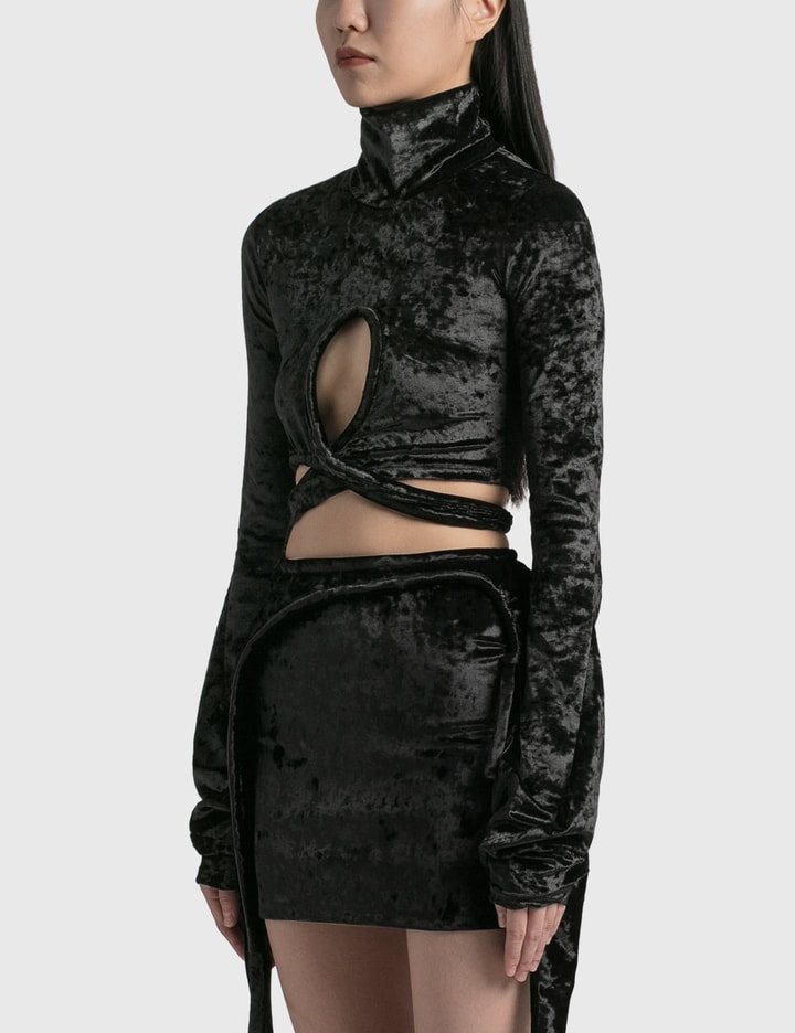 Ottolinger - VELVET WRAP LOOP TOP | HBX
