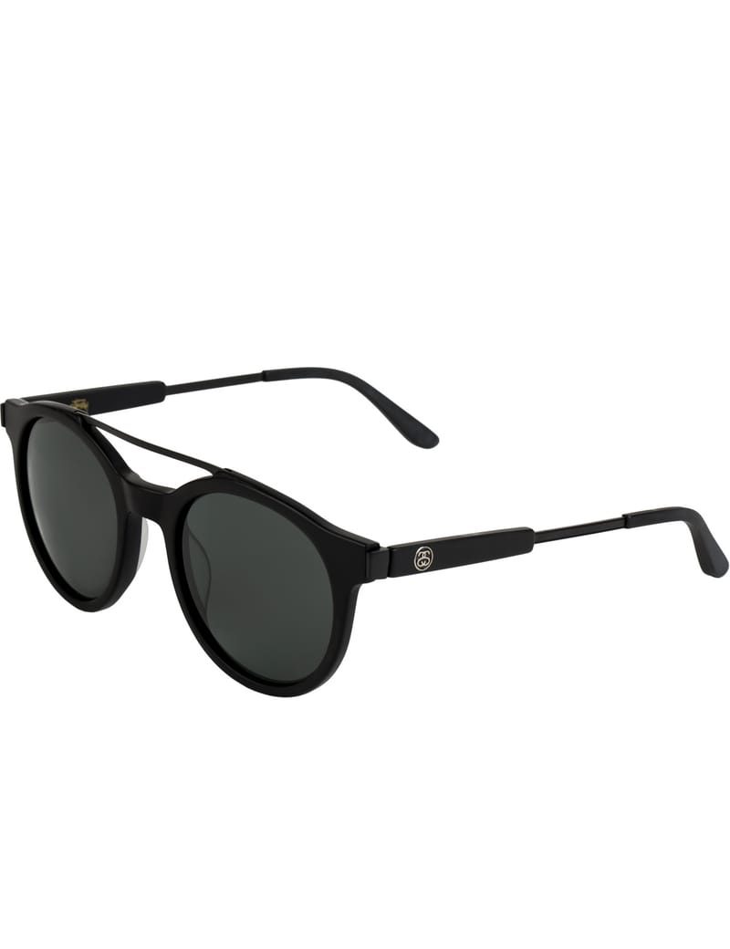 Stüssy - Black with Black Lens Luca Sunglasses | HBX