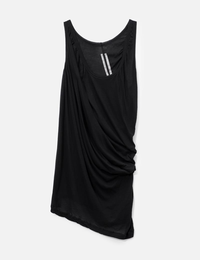 Rick Owens Pony Tank - Sheer organic cotton tank with a draped