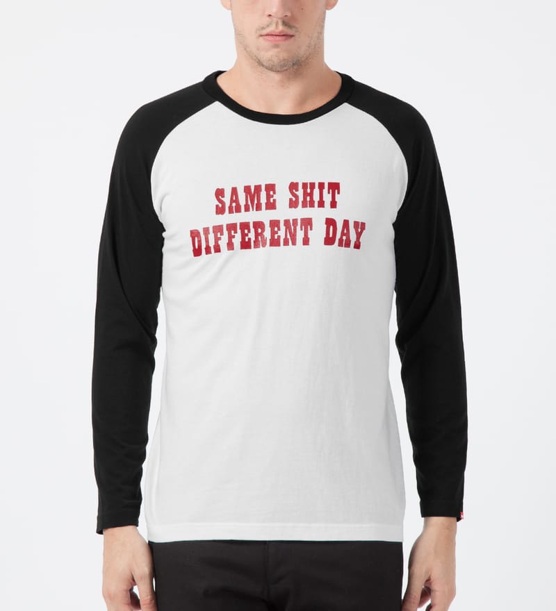 FUCT SSDD - White/Black SSDD Raglan T-Shirt | HBX - Globally