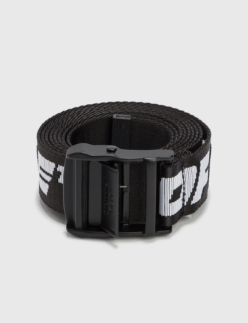 【OFF WHITE】 INDUSTRIAL LOGO BELT 関税/送料込 OFF-WHITE 2.0 Industrial Long Belt Black White Men's - US