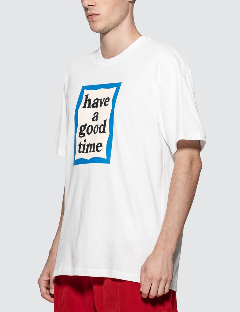 have a good time ホワイトTシャツLサイズ have a good time x バクゲン FRAME S/S TEE WHITE