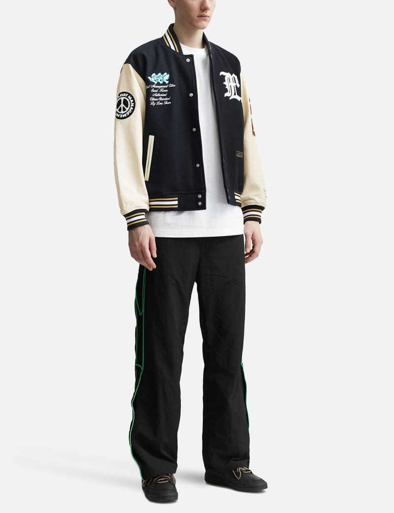 LMC - PEACE WOOL VARSITY JACKET | HBX - Globally Curated LMC - PEACE WOOL VARSITY JACKET | HBX - Globally Curated