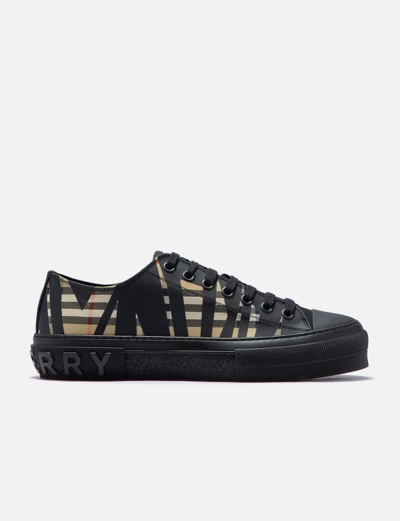 Burberry Sliced Check Cotton Sneakers HBX Globally Curated