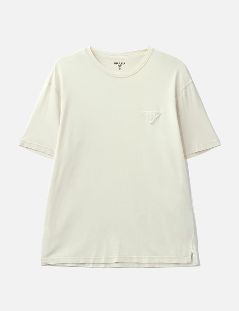 Prada - Cotton Stretch Frame Logo Long Sleeve T-Shirt | HBX