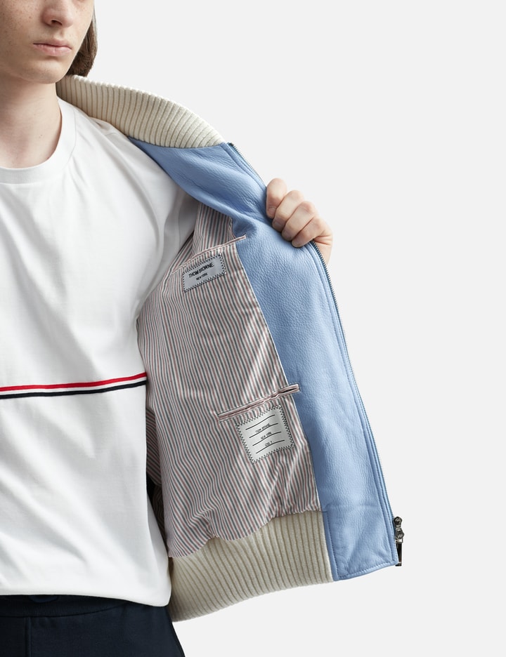 Thom Browne Oversized Knit Rib Blouson Jacket HBX Globally