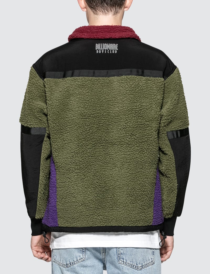 Billionaire Boys Club - Paneled Sherpa Fleece Zip-through Jacket