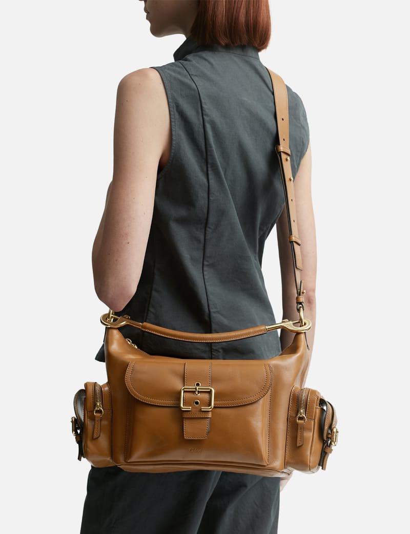 CHLOE | MEDIUM DOUBLE CARRY CAMERA BAG CLAY BROWN バッグ Chloé Camera Bag in Shiny Leather in Clay brown | Chloé JO