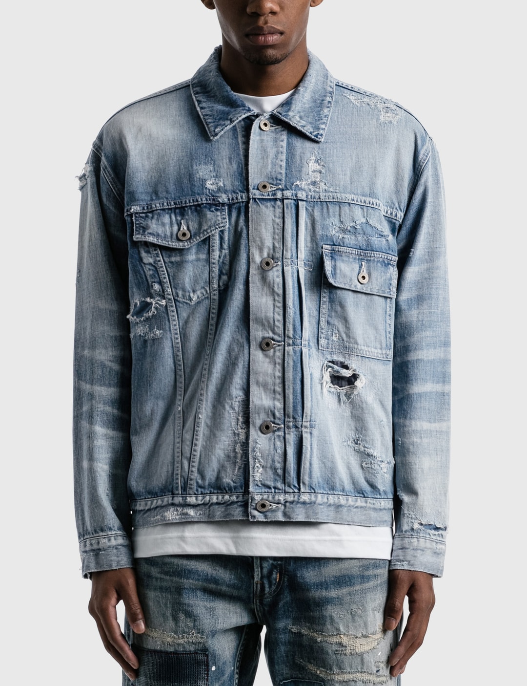 FDMTL - 10 Years Wash Denim Jacket | HBX - Globally Curated Fashion and ...