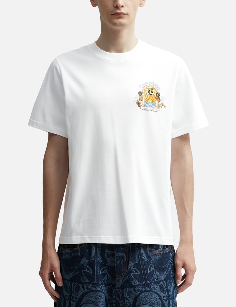 存在感絶大【Casablanca】ネイチャーズティーチャー Tシャツ White Printed T-shirt Casablanca - Vitkac Australia