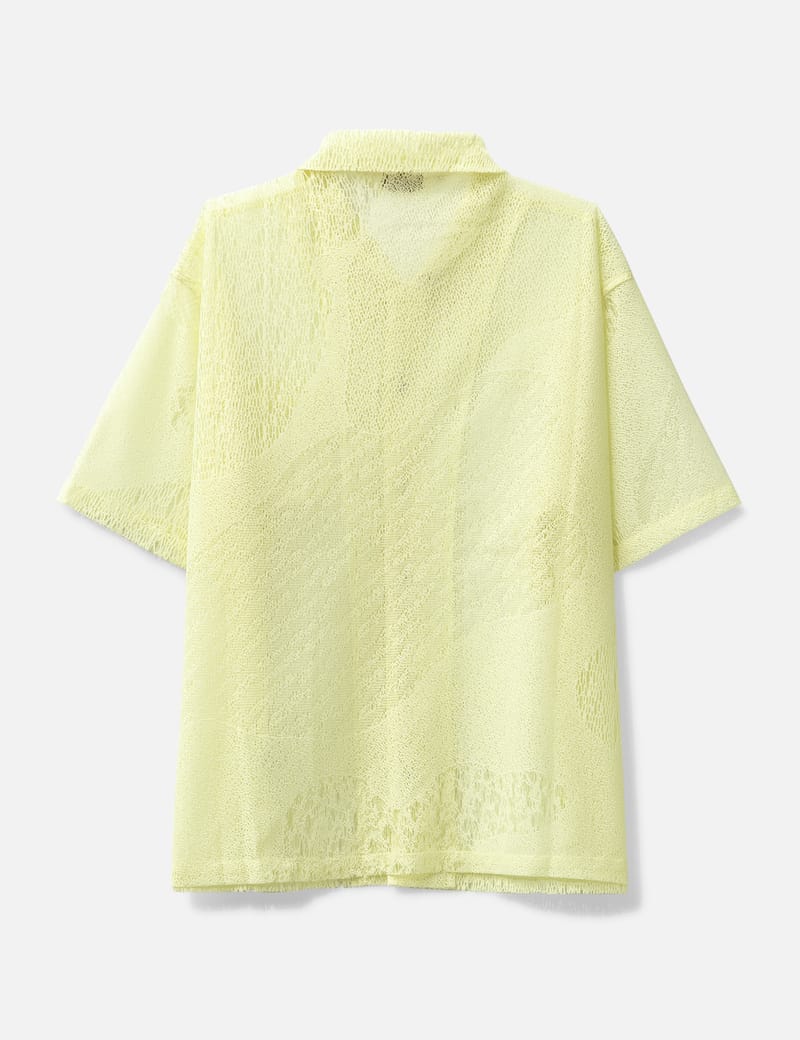 Brain Dead - ENGINEERED MESH SHORT SLEEVE BUTTON UP | HBX Brain Dead - ENGINEERED MESH SHORT SLEEVE BUTTON UP | HBX