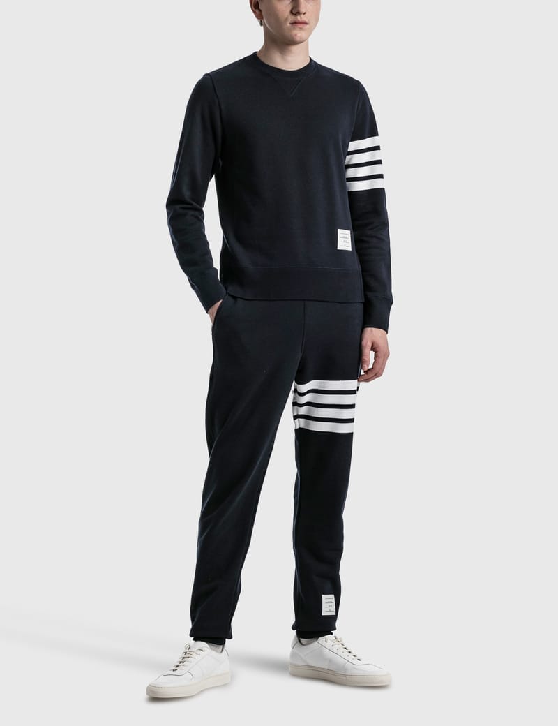 トムブラウン ループバックジャージー ニットクルーネックスウェットシャツ トム ブラウン - ループバック ジャージー ニット 4-Bar クルーネック