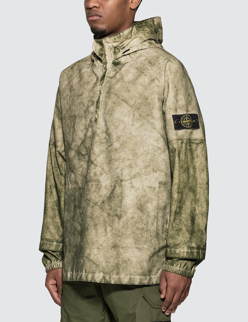 Stone Island - Membrana Oxford 3L Half Zip Anorak Jacket | HBX