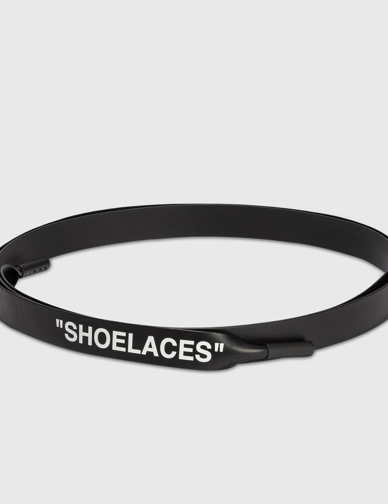 Black shop shoelace belt