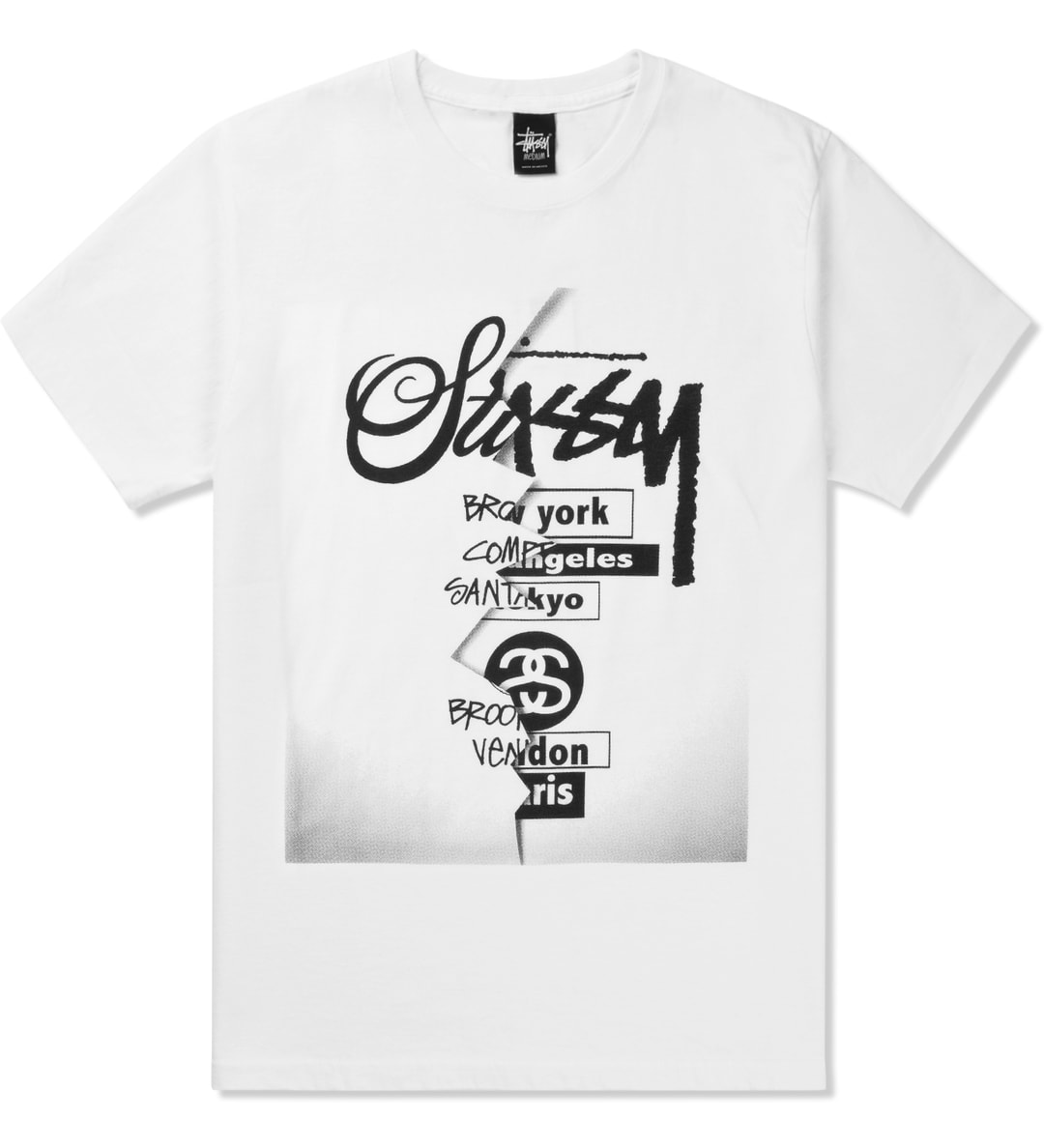 Stüssy - White WT Cutout T-Shirt | HBX - Globally Curated Fashion and ...