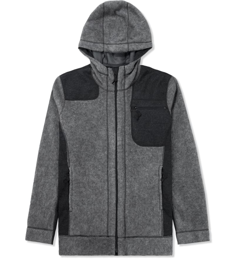 Snow Peak - Grey Wool Fleece Hooded Jacket | HBX - Globally