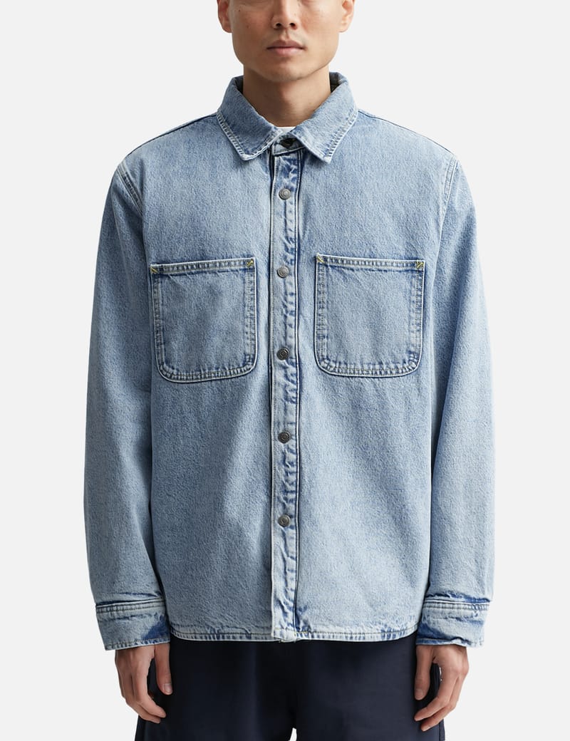 Stüssy - Sherpa Lined Denim Shirt | HBX - Globally Curated Fashion and  Lifestyle by Hypebeast