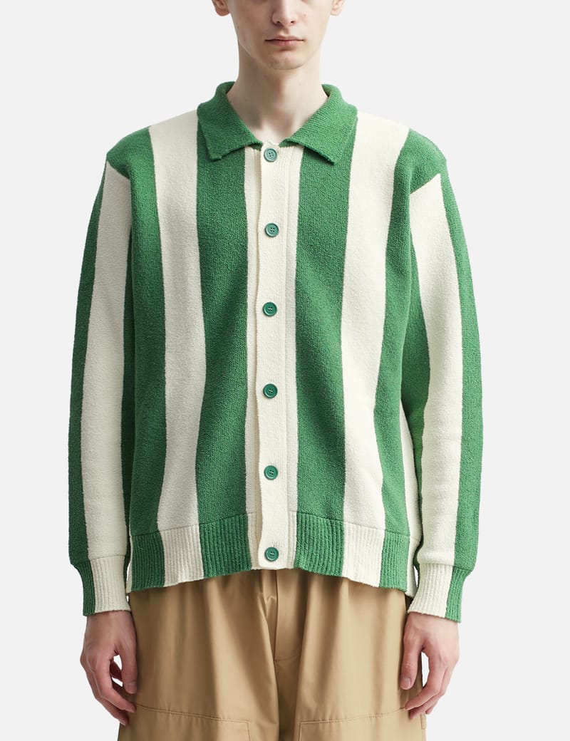 Maison Kitsuné - Poolside Stripes Polo | HBX - Globally Curated