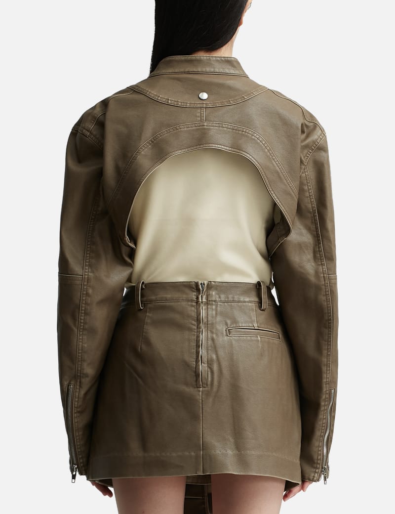 Kijun - Faux Leather Short Biker Jacket | HBX - Globally